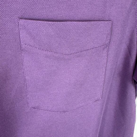 Fabletics Men's L The Dash Short Sleeve Button Up Shirt Purple Knit NWT - Picture 5 of 15